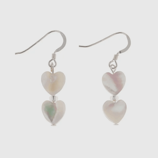 Shell heart earrings