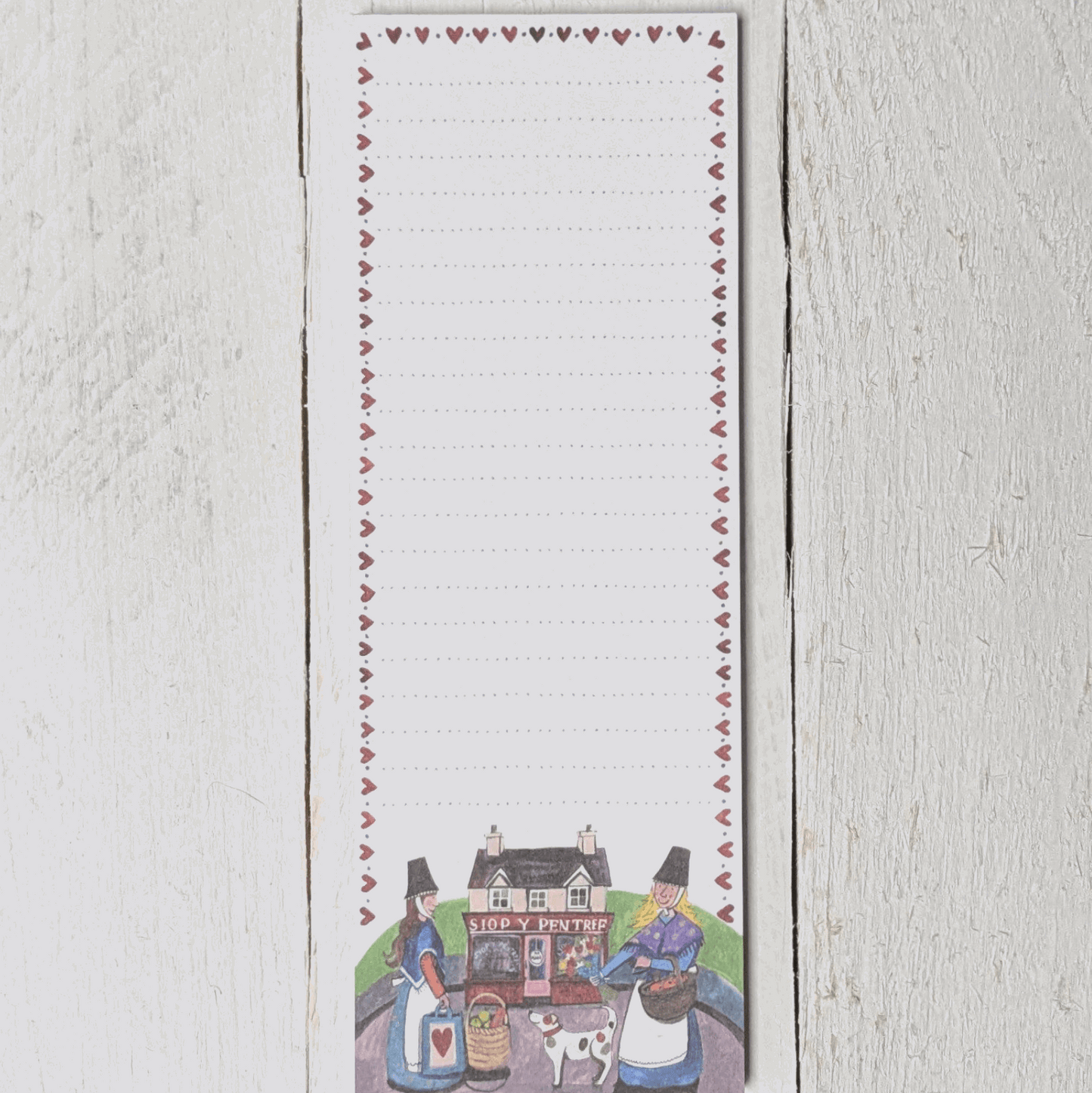 Siop y pentref list pad