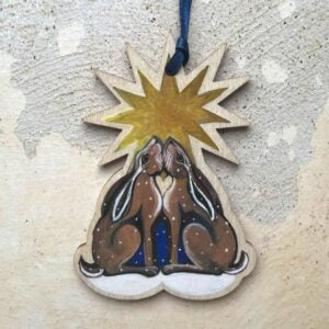 Snow hare decoration 