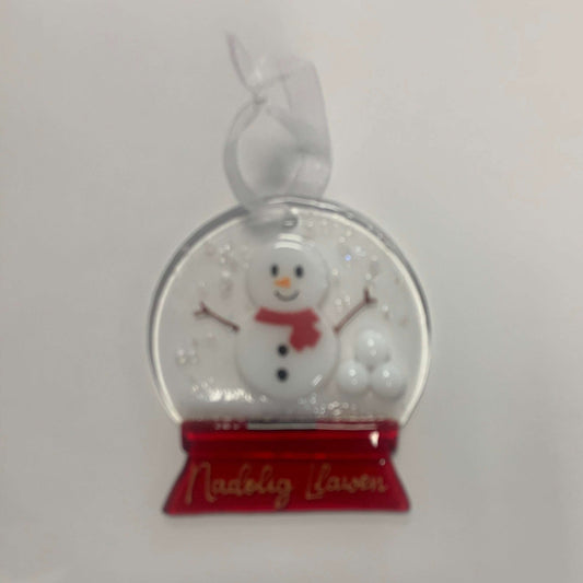 Snowman snowglobe decoration