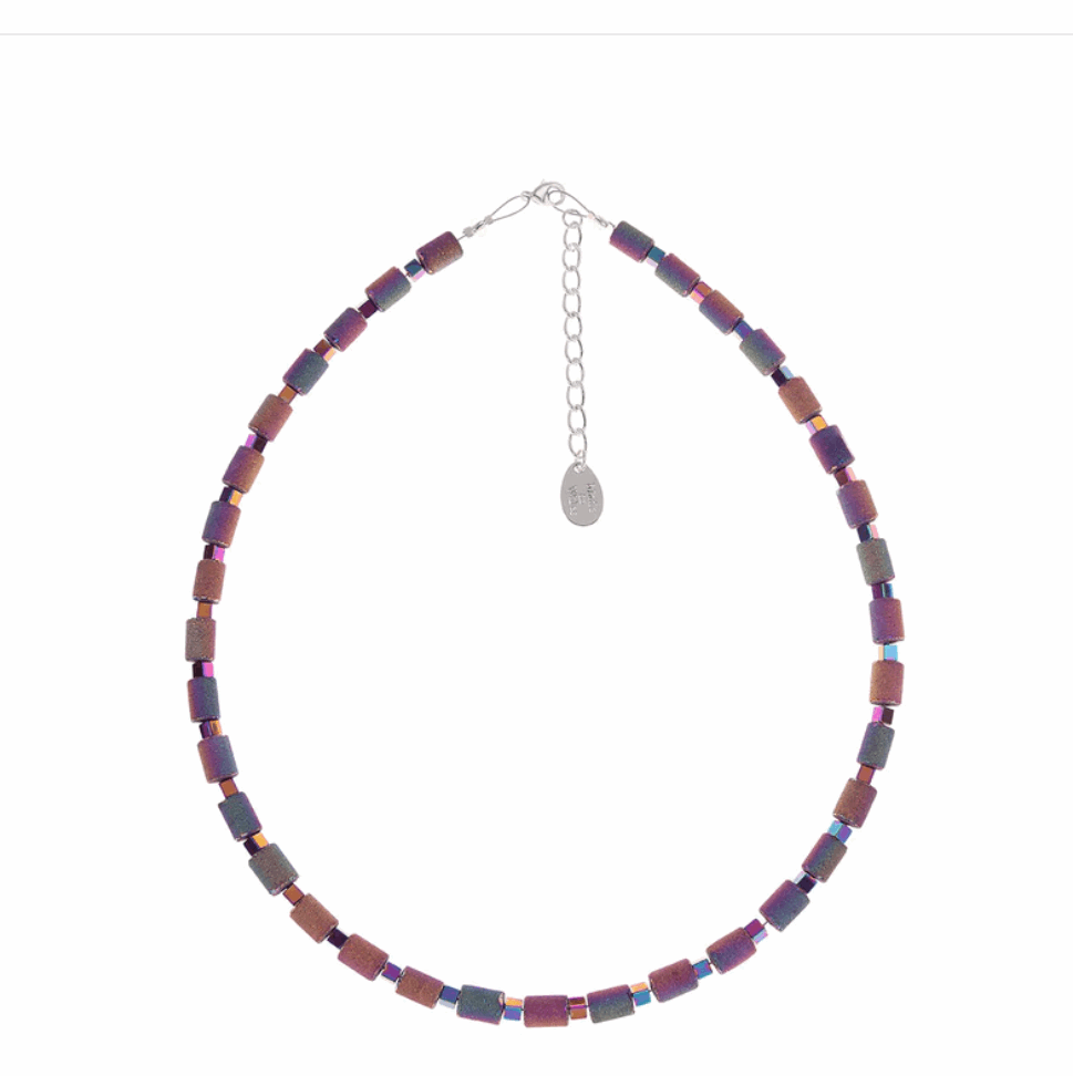 Spectrum lava glimmer necklace 