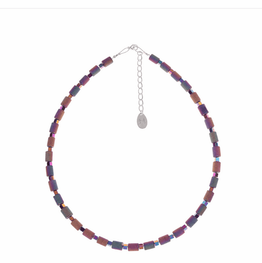 Spectrum lava glimmer necklace 
