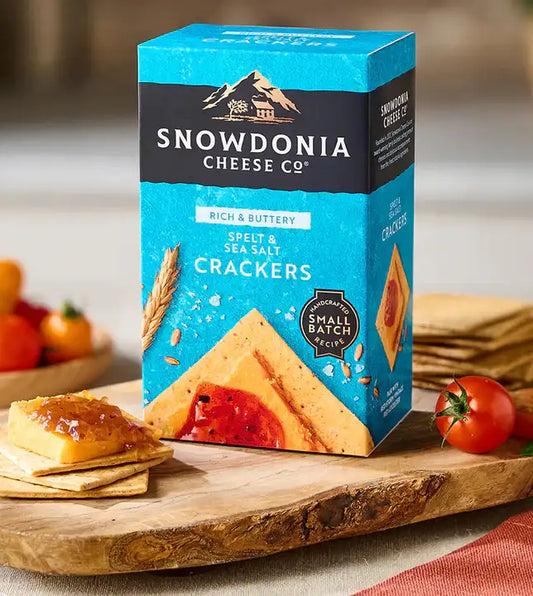 Spelt and sea salt crackers