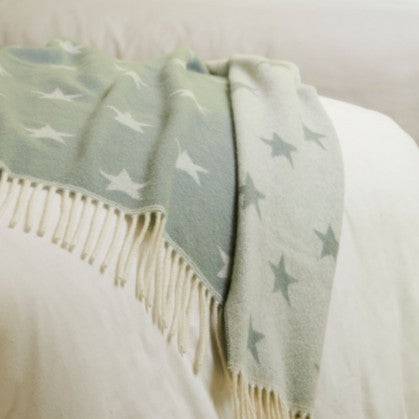 Star merino baby blanket - Gifts of Wales