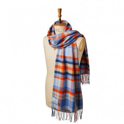 Summer check extra wide scarf - Gifts of Wales
