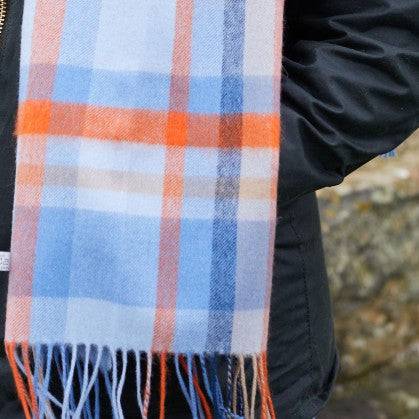 Summer check extra wide scarf - Gifts of Wales