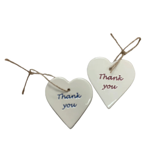 Thank you hanging hearts | Gifts of Wales