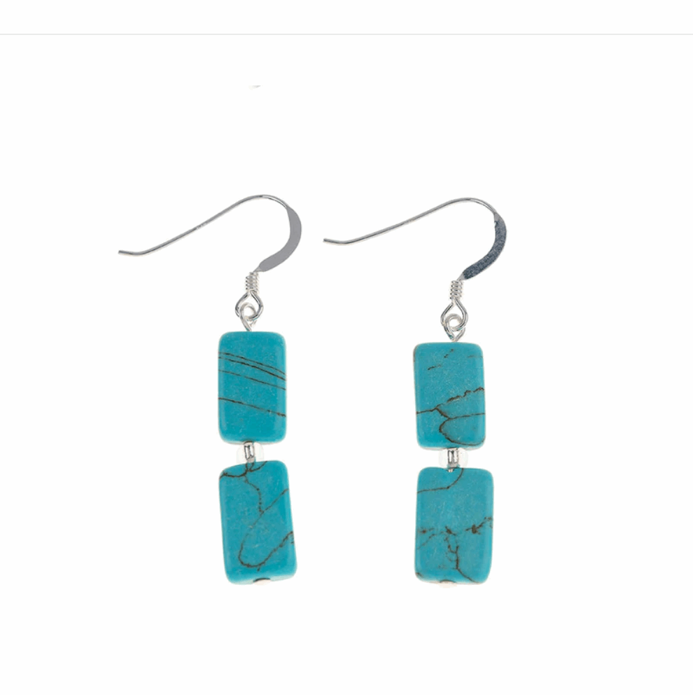 Turquoise mosaic earrings