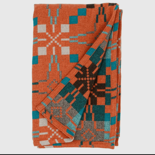 Vintage star copper throw