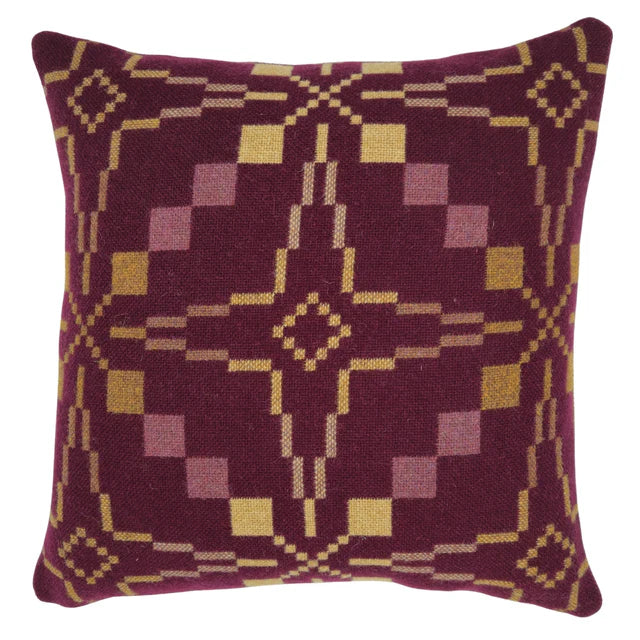 Vintage star plum cushion
