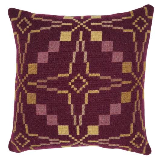 Vintage star plum cushion