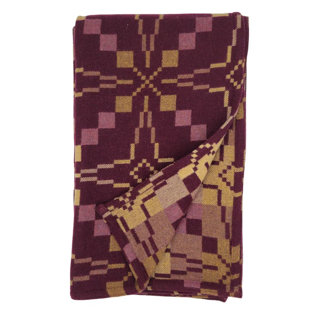 Vintage star plum throw
