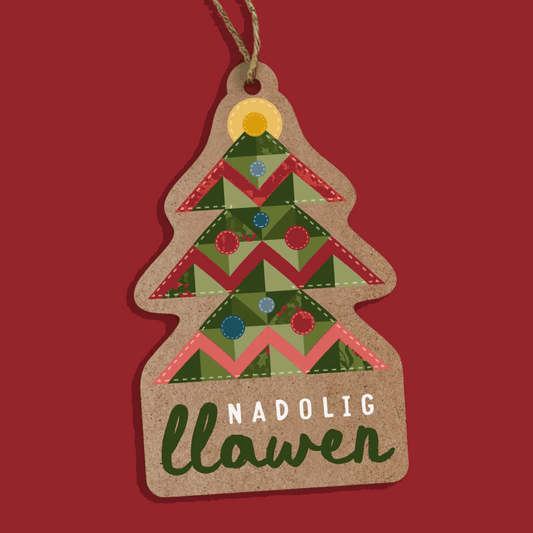 Welsh quilted tree hanging decoration