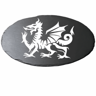Welsh slate dragon serving platter | Gifts of Wales