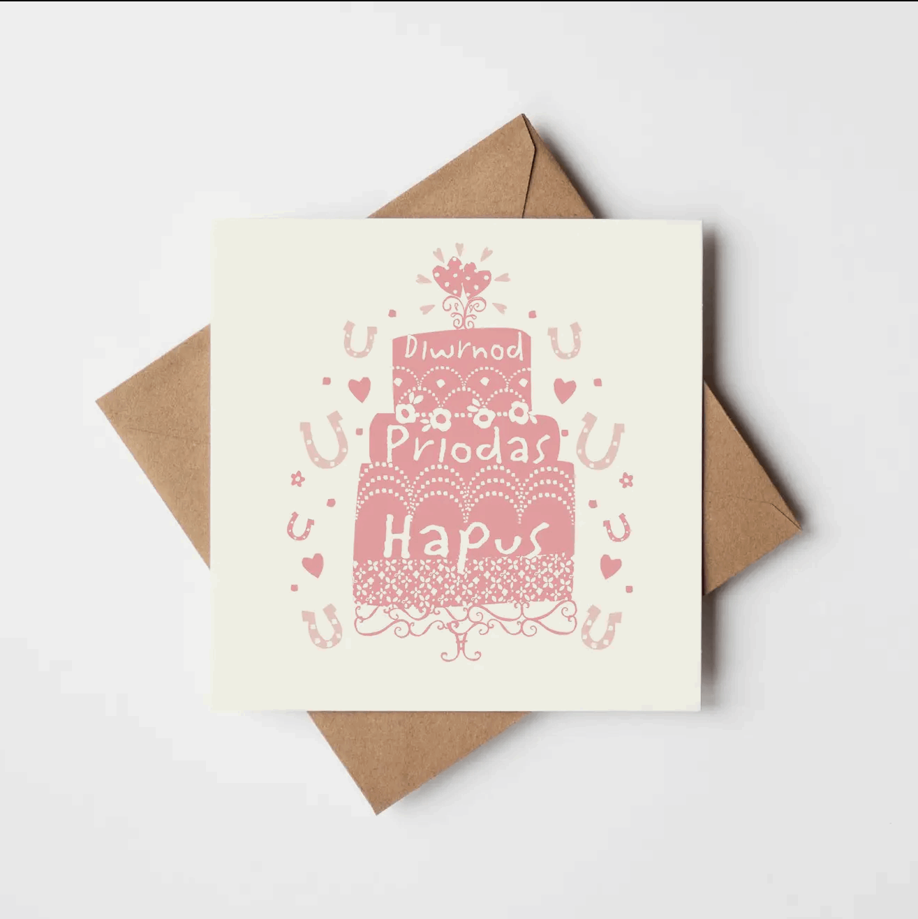 Welsh wedding day card