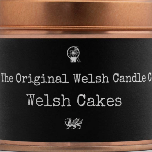 Welsh cake copper tin candle