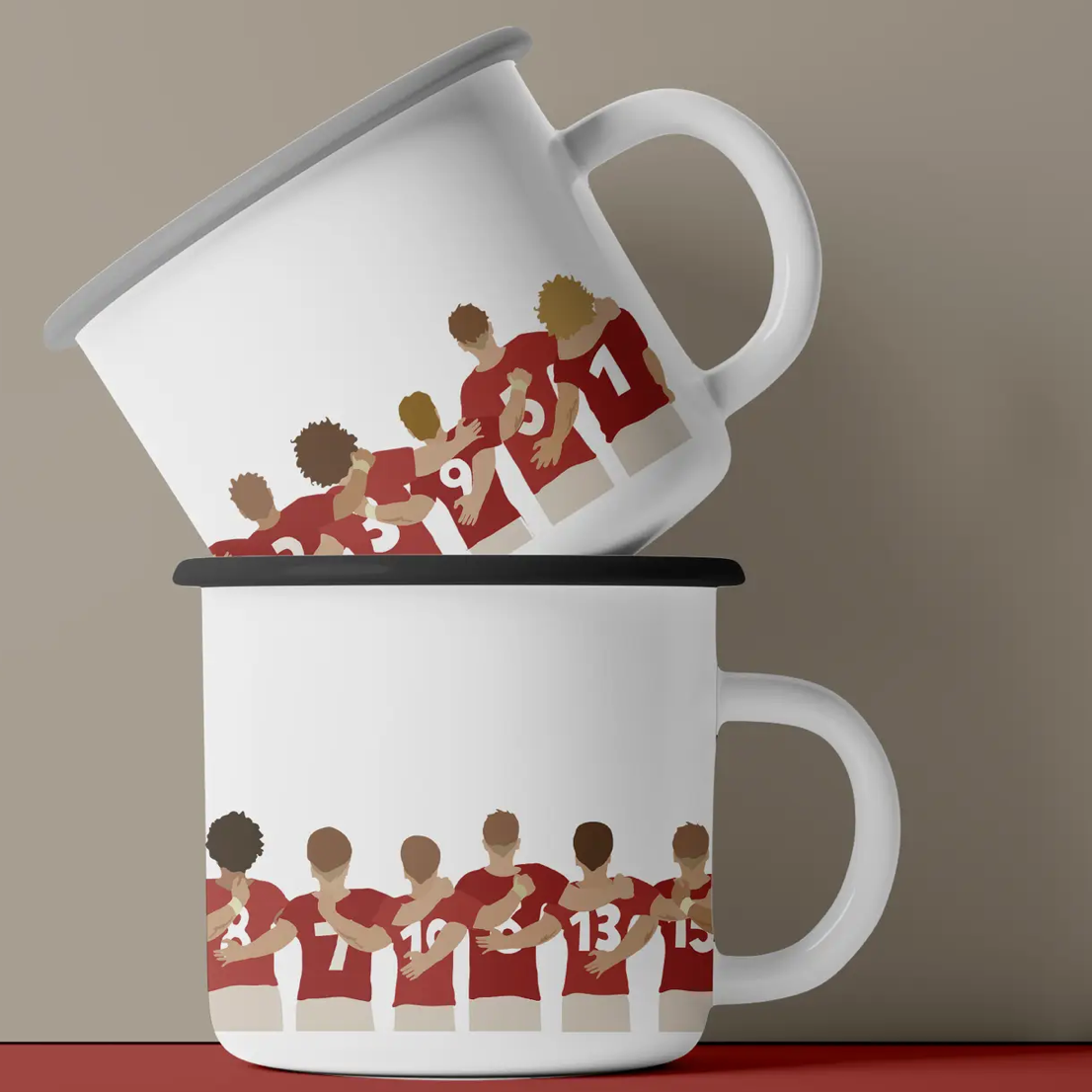 Welsh rugby enamel mug