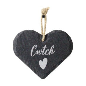 Welsh slate Cwtch heart | Gifts of Wales