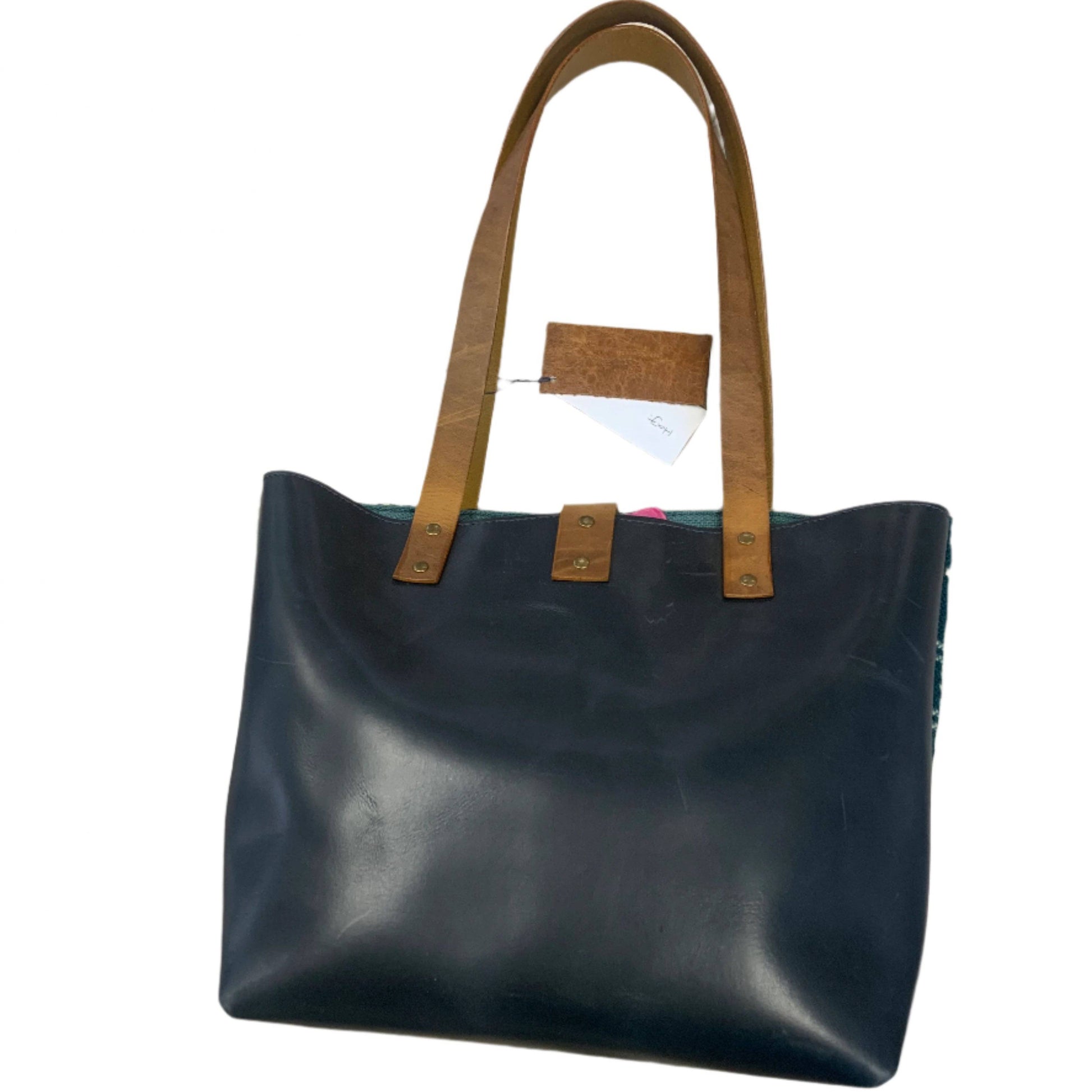 Welsh tapestry and leather handbag - Gifts of Wales