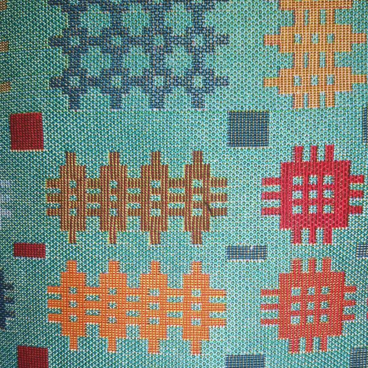 Welsh tapestry design draught excluders Teal