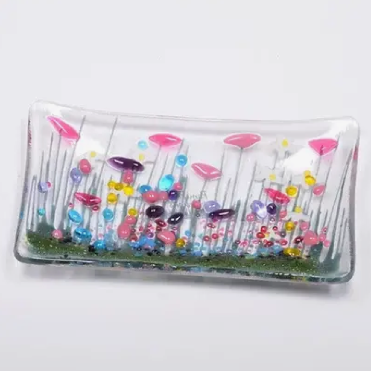 Wildflower small glass dish