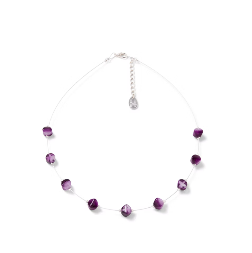 Wisps magenta necklace