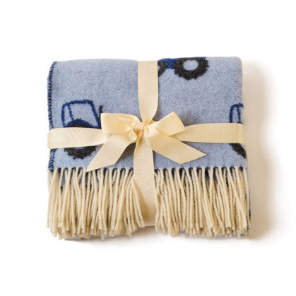 Wrapped tractor baby blanket