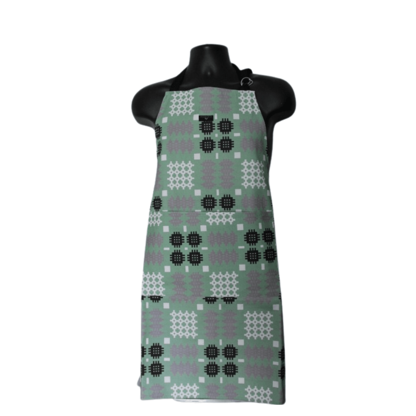 Welsh Tapestry Blanket Print Apron: Red - Gifts of Wales