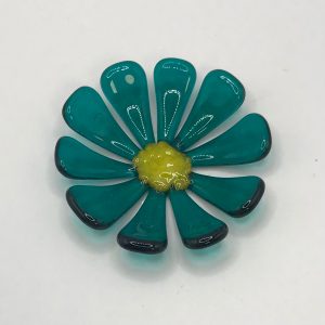Blue daisy glass trinket