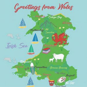 Greetings from Wales card