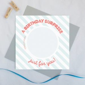 Birthday scratch card