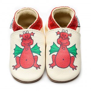 Welsh dragon baby shoes