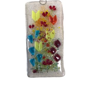 Meadow glass wall plaque