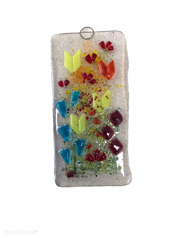 Meadow glass wall plaque